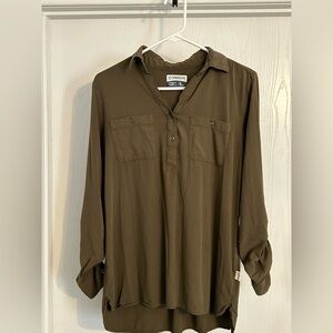 Magellan | Outdoors Classic Fit Shirt in Olive | Size Medium